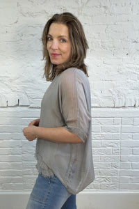 Top de seda de doble capa (OS 10-16)