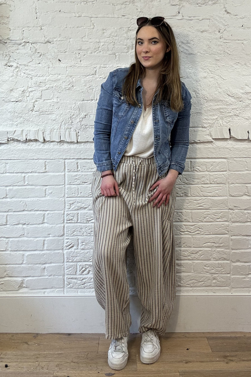 Zadie Relaxed Stripe Trousers