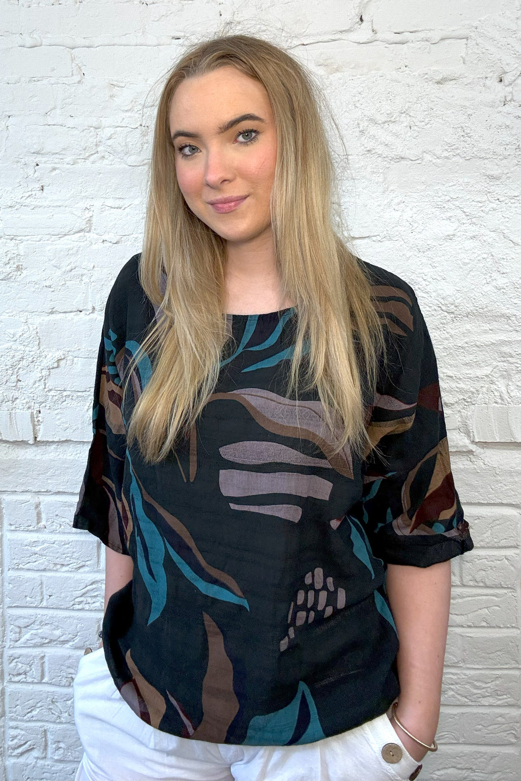 Floral Italian Cotton Top