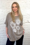 Flower Cotton Short Sleeve Top