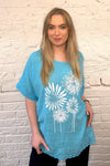 Flower Cotton Short Sleeve Top