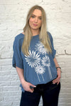 Flower Cotton Short Sleeve Top
