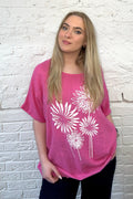 Flower Cotton Short Sleeve Top