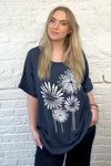 Flower Cotton Short Sleeve Top