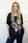Flower Cotton Short Sleeve Top