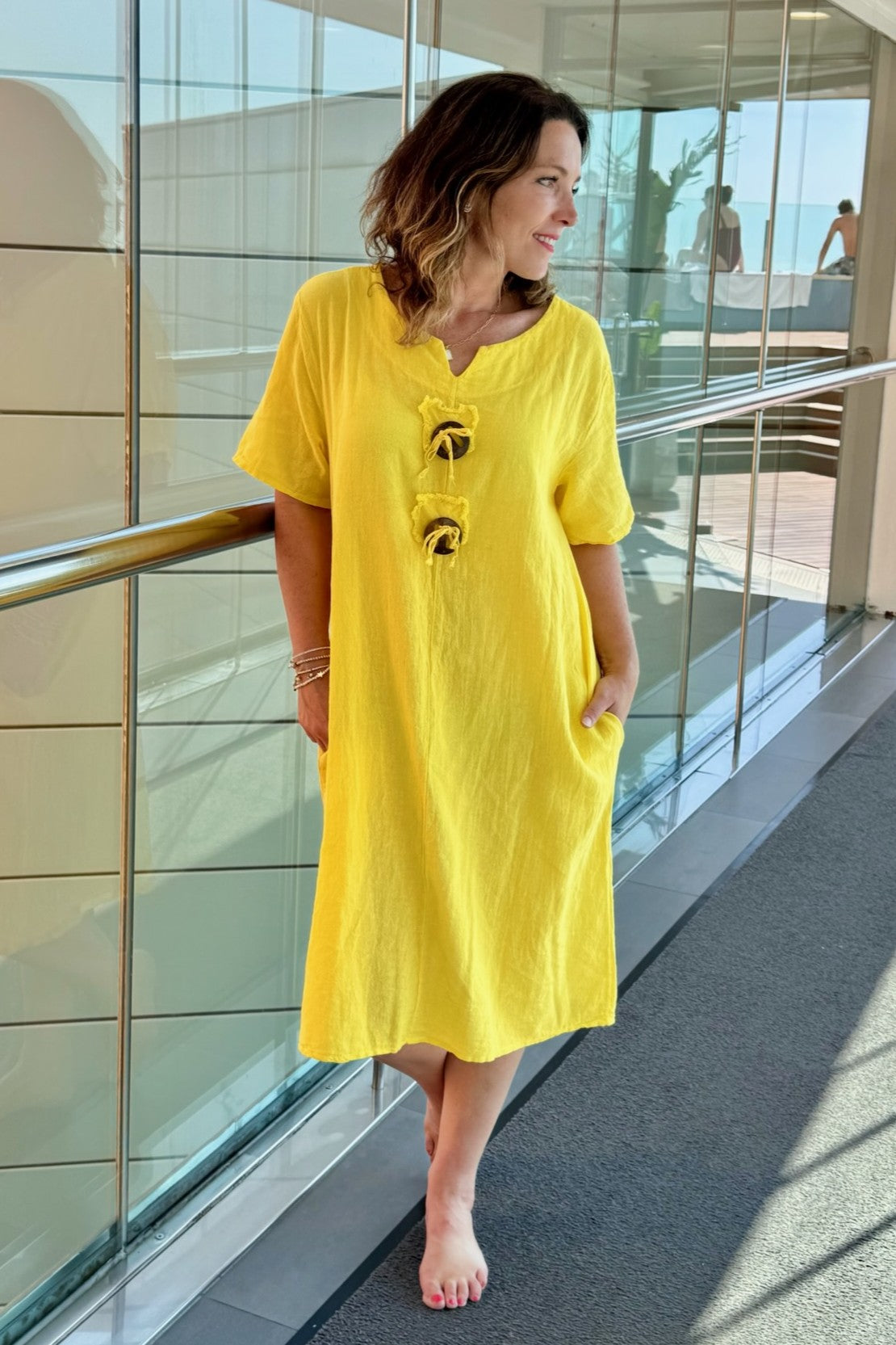 Cotton Toggle Dress