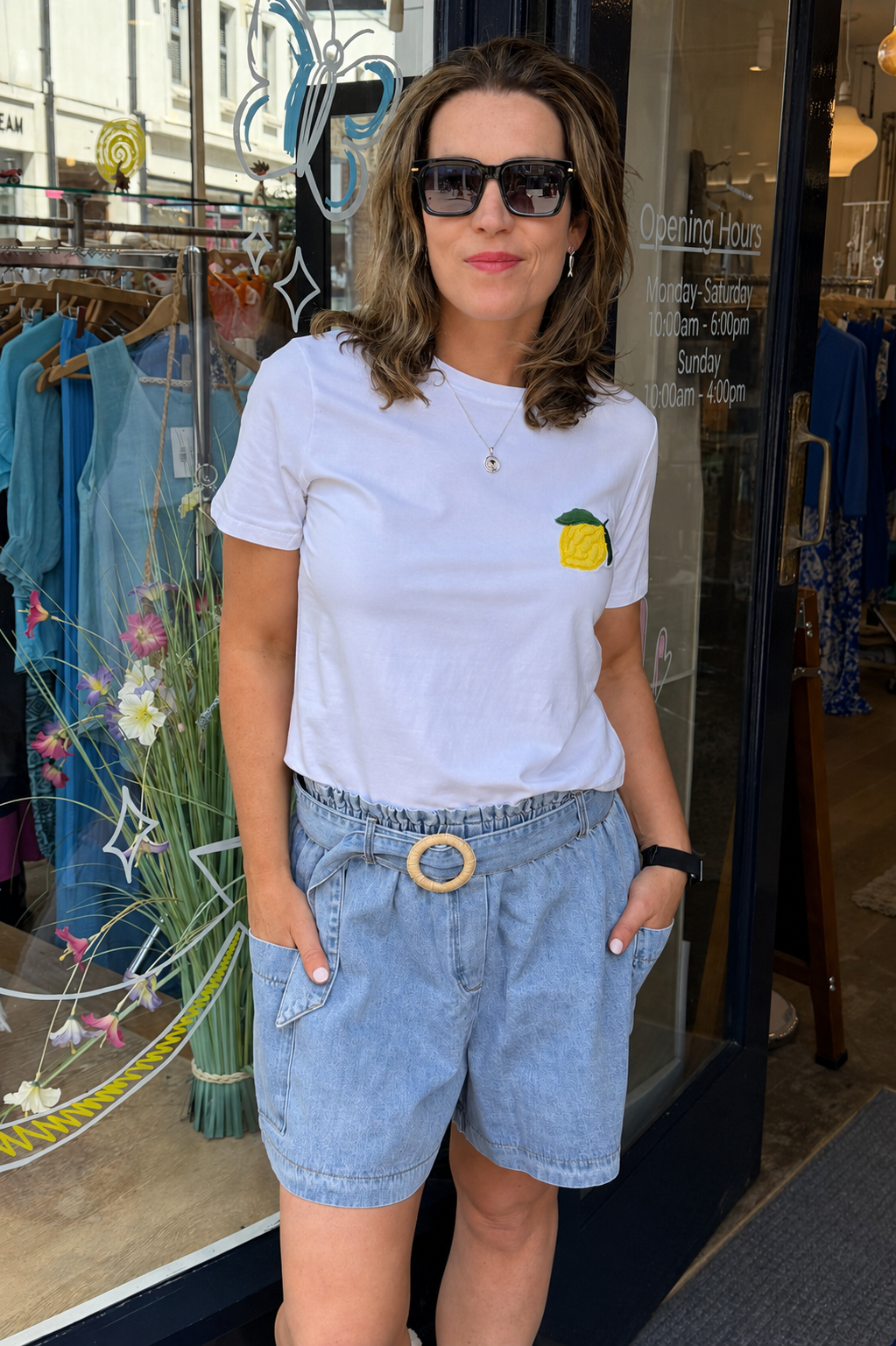Lemon Beaded Tee