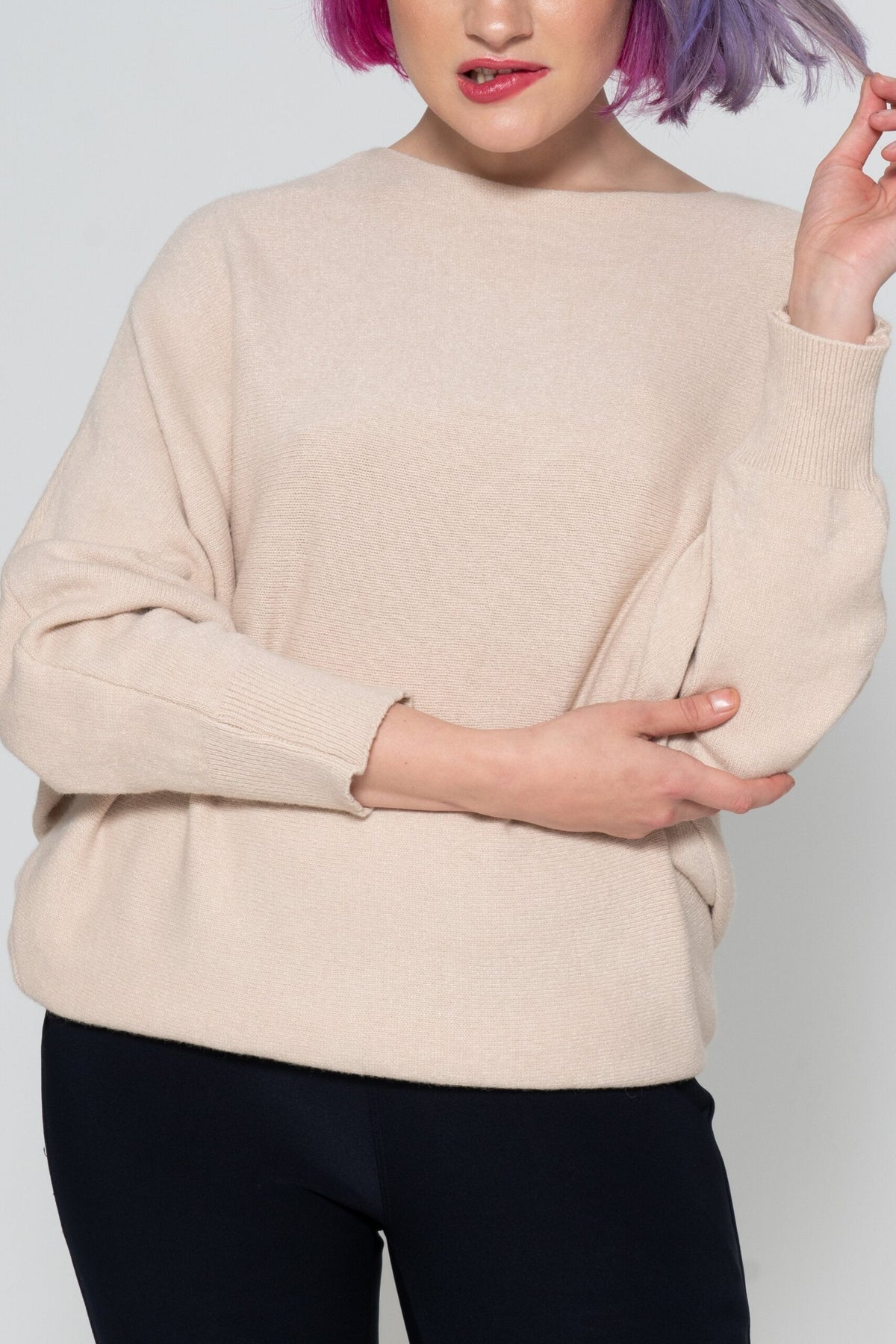 Pearl Back Batwing Jumper