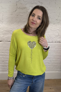 Sequin Balloon Heart Top