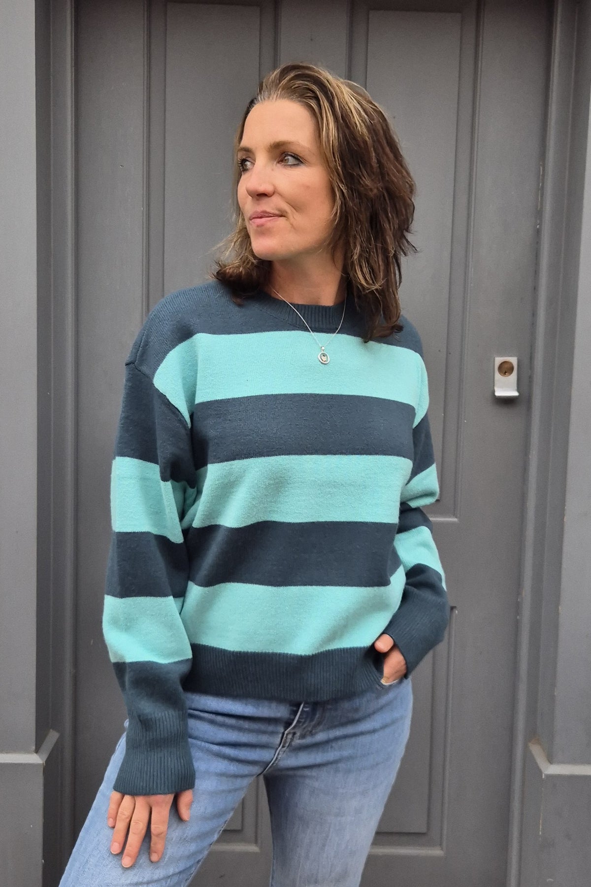 Lydia Striped Knit Jumper
