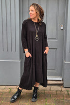 Maddalena Overlay Panel Knit Dress