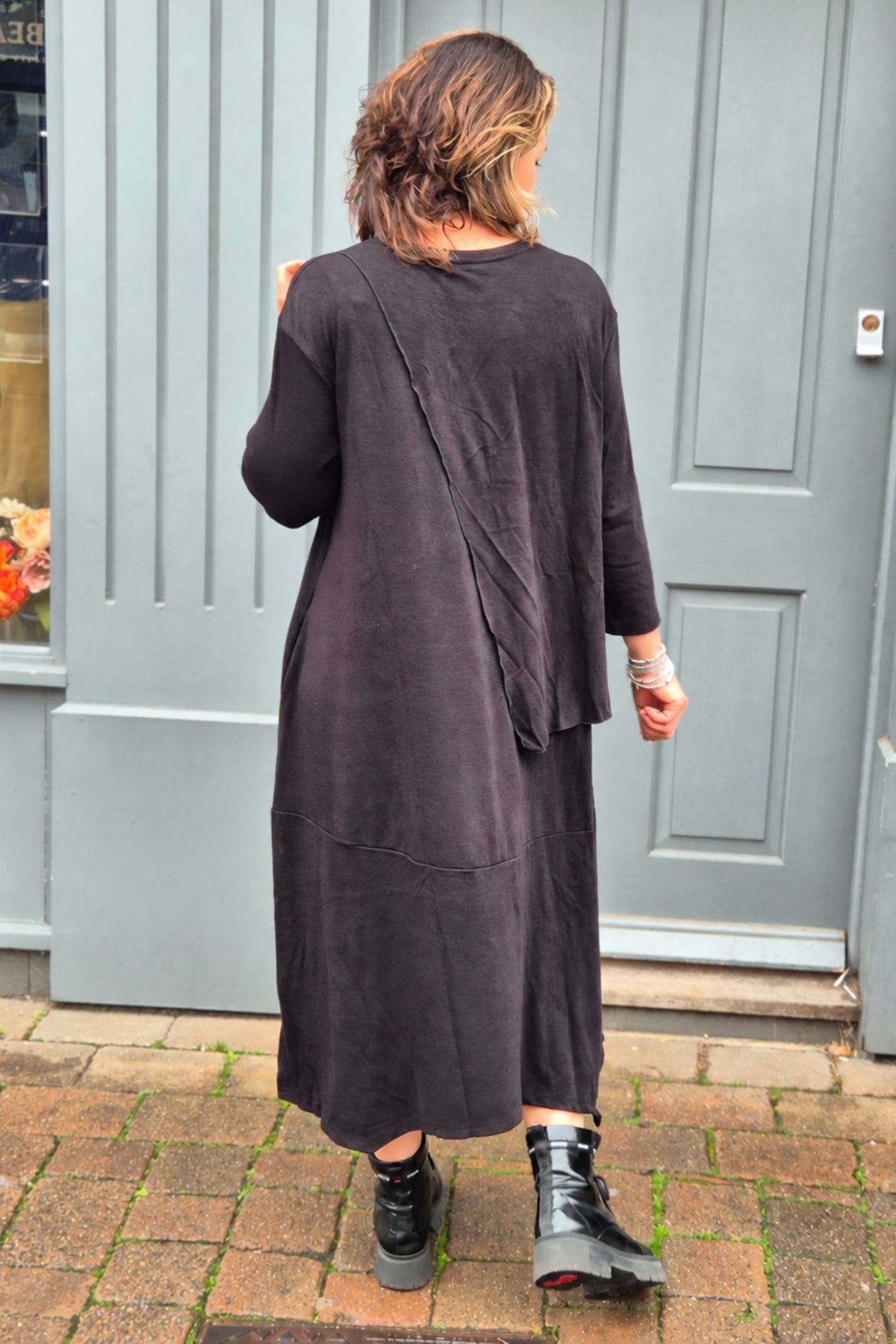 Maddalena Overlay Panel Knit Dress