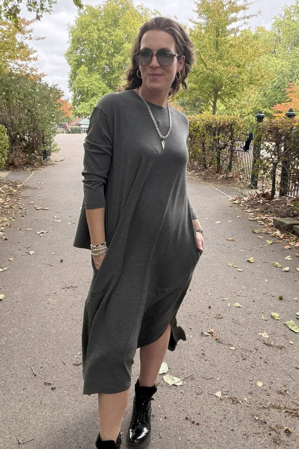 Maddalena Overlay Panel Knit Dress