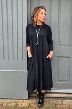 Maddalena Overlay Panel Knit Dress