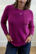 Phoebe Curved Hem Round Neck