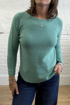 Phoebe Curved Hem Round Neck