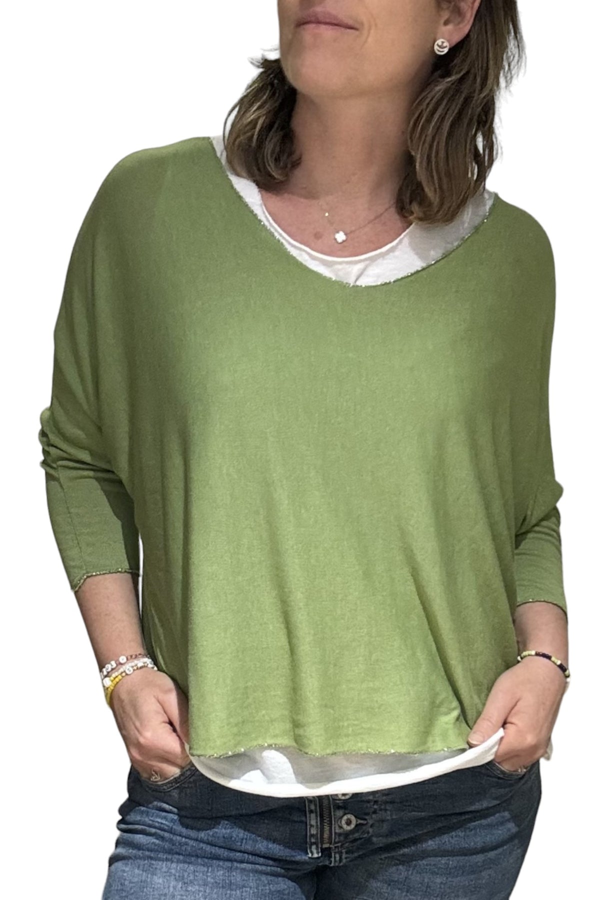 Layered V-Neck Top