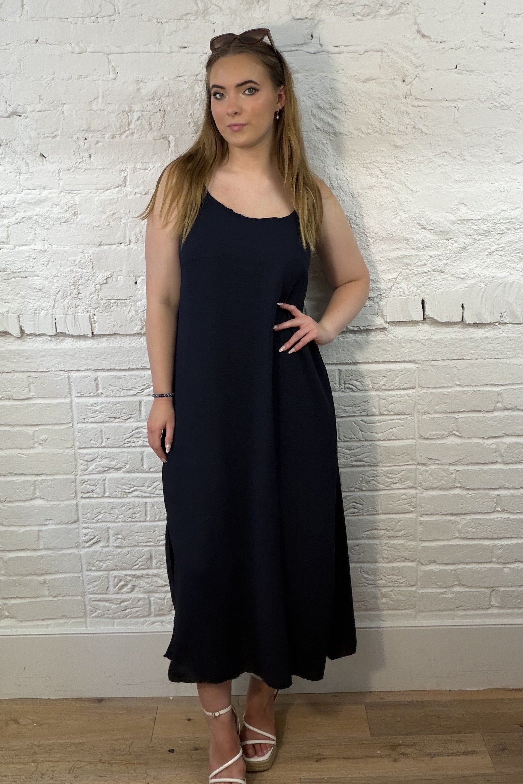 Vestido largo estilo camisola