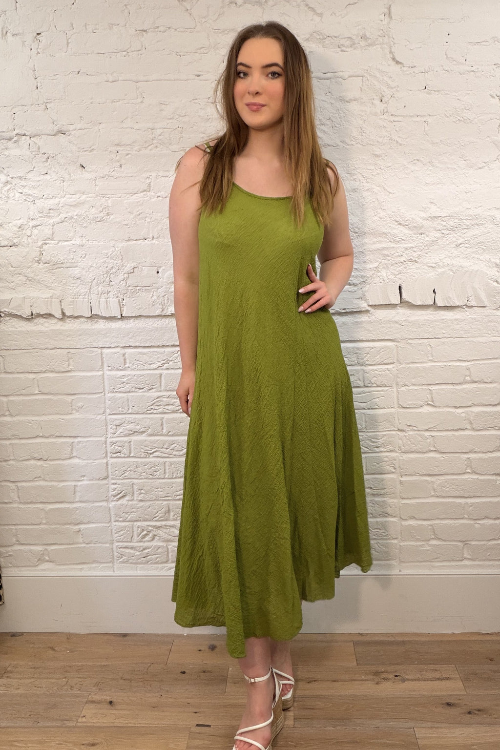 Vestido largo con tiras