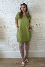Fiorella Crochet-Trim Pocket Dress