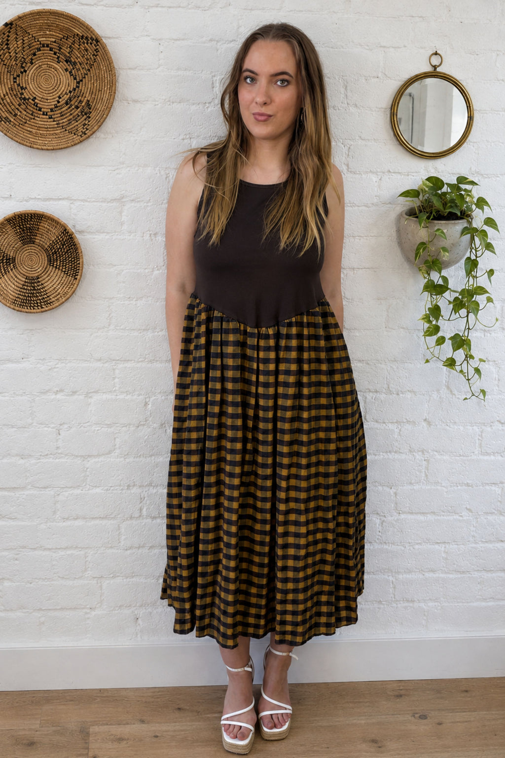 Paige Checked Dress