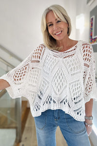 Suzy D Crochet Sweater