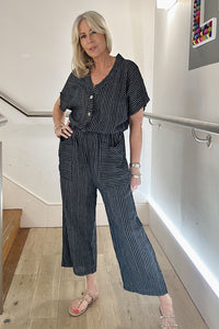 Cotton Stripe Jumpsuit