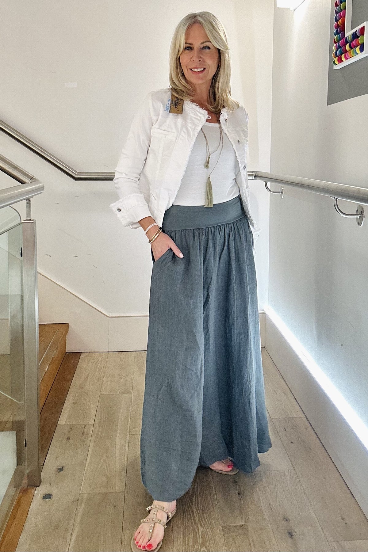 Suzy D Linen Maxi Skirt