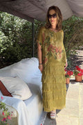 Floral Silk Overlay Dress