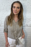 Karolina Tie Front Shirt