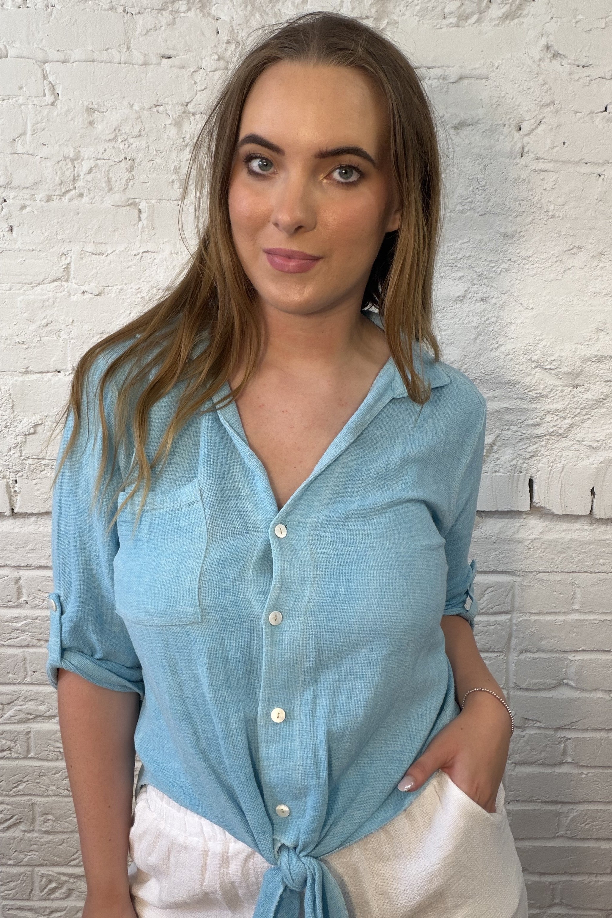 Karolina Tie Front Shirt