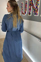 Denim Tencel Shirt Dress
