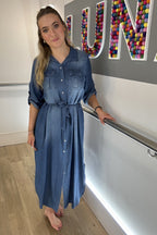 Denim Tencel Shirt Dress