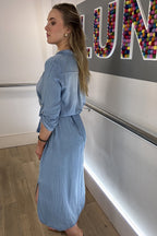 Denim Tencel Shirt Dress