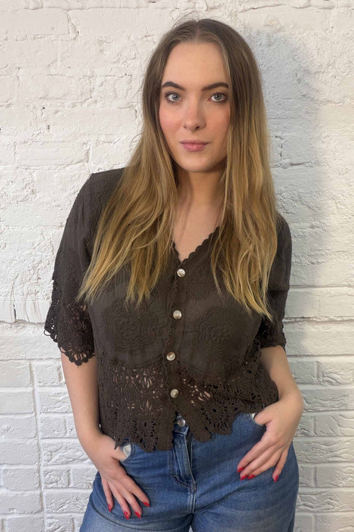 Jessie Lace Detail Top
