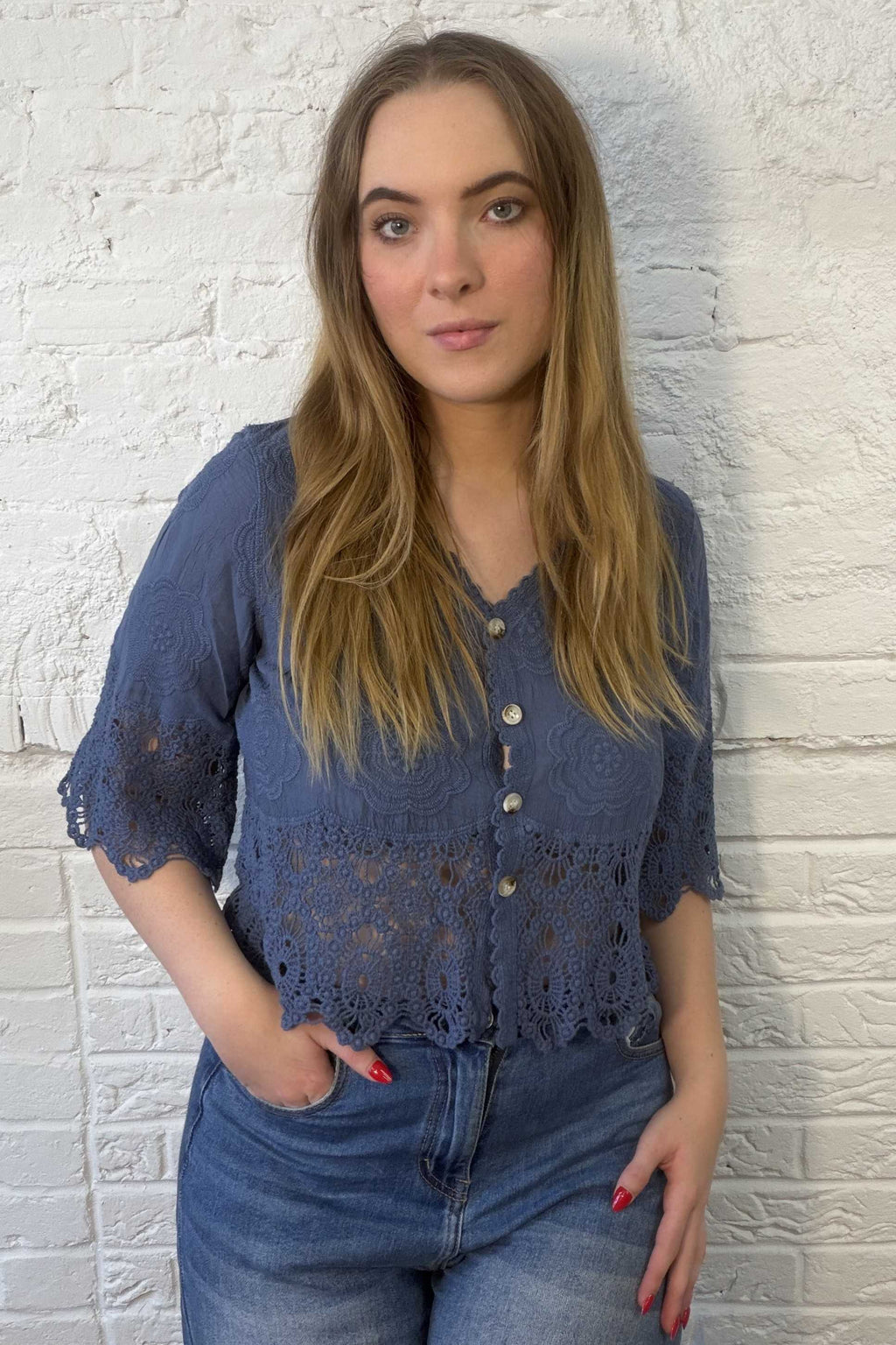 Jessie Lace Detail Top