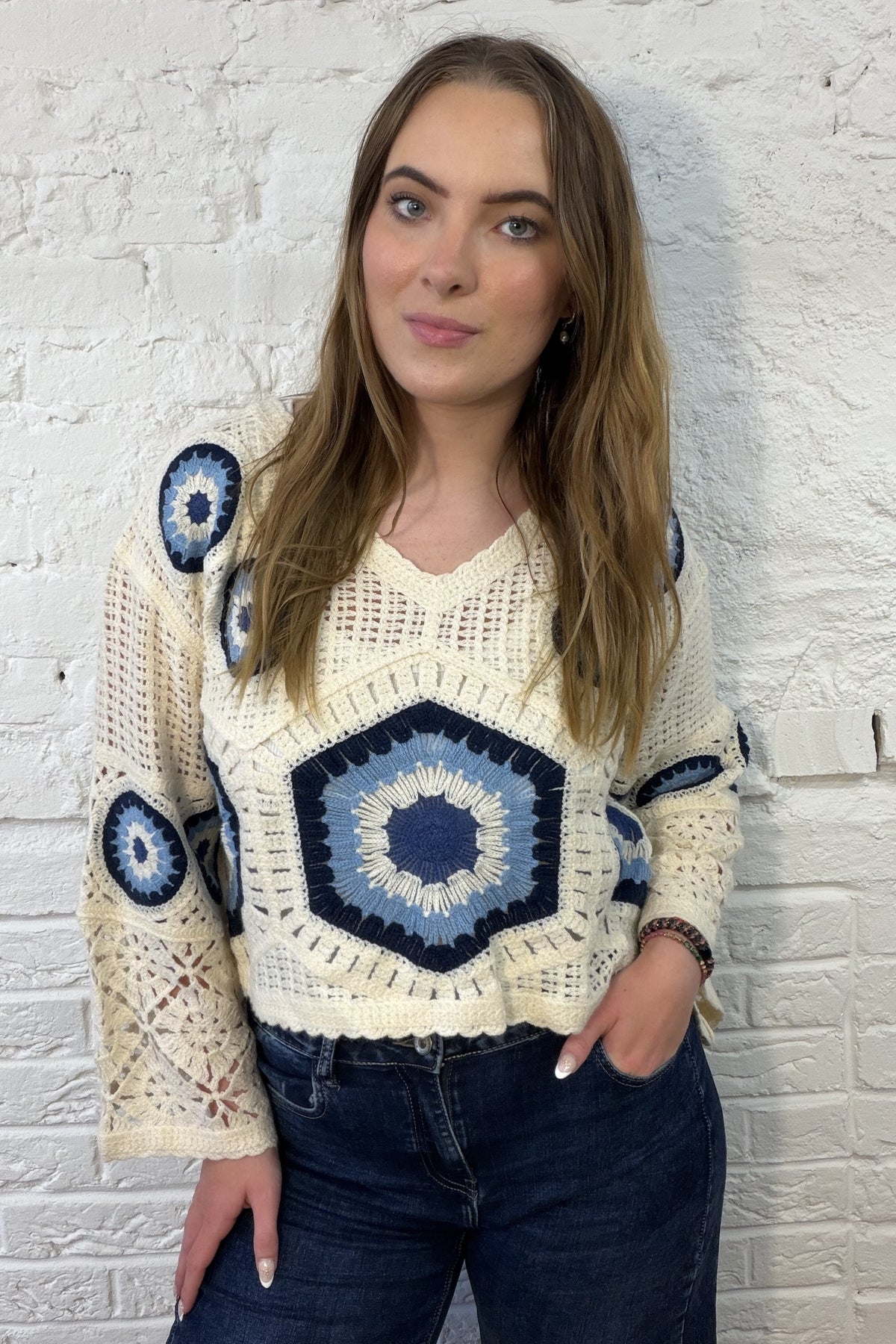 Joni Honeycomb Crochet Top
