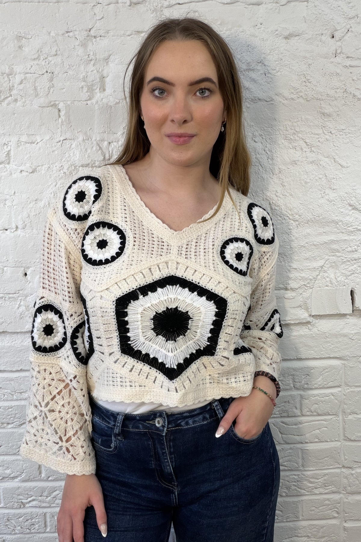 Joni Honeycomb Crochet Top