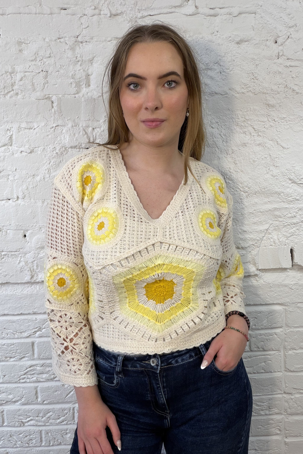 Joni Honeycomb Crochet Top