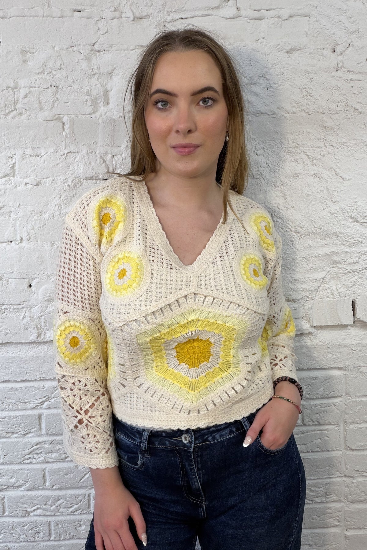 Joni Honeycomb Crochet Top