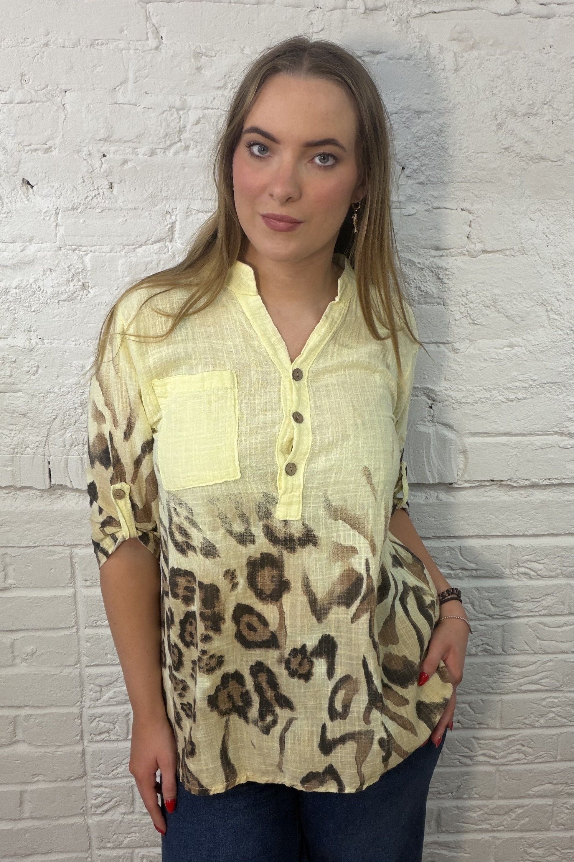 Nala Roll-Sleeve Top