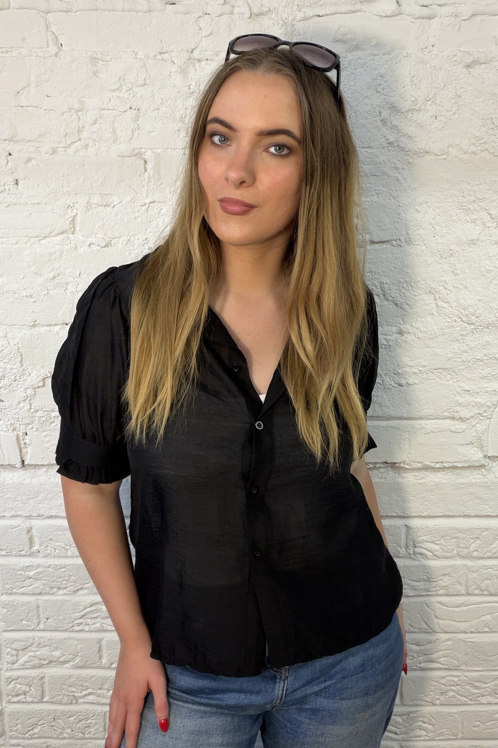 The Lennon Blouse with Frill Sleeve