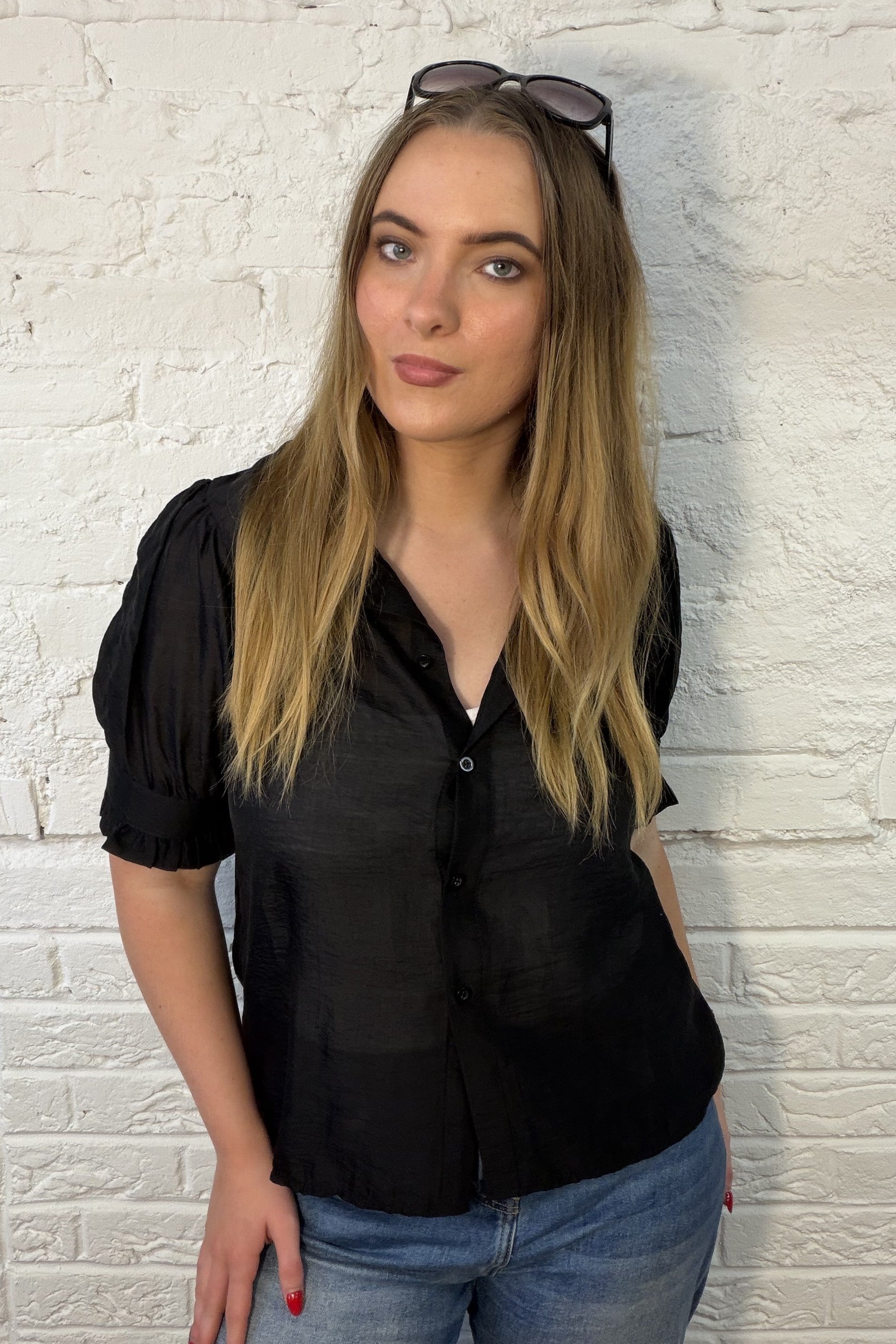 The Lennon Blouse with Frill Sleeve