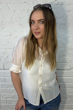 The Lennon Blouse with Frill Sleeve