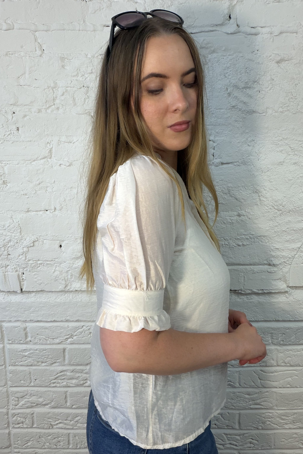 The Lennon Blouse with Frill Sleeve