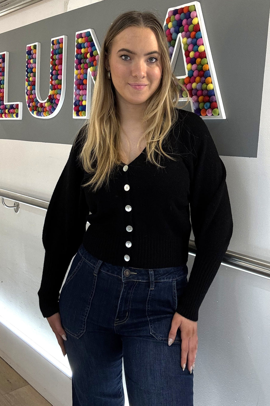 The Beatrice Balloon Sleeve Cardigan