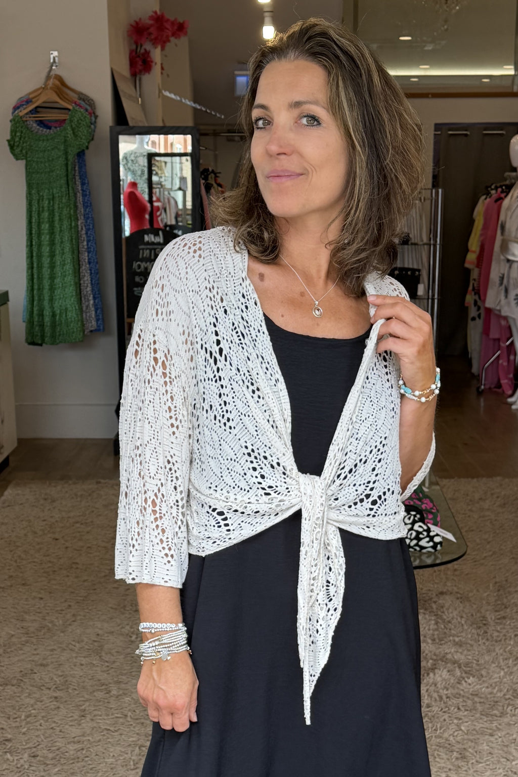 The Juna Crochet Wrap Top