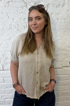 Pia Relaxed Cotton-Linen Shirt