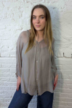 Zweiteilige Seidenbluse
