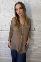 Zweiteilige Seidenbluse
